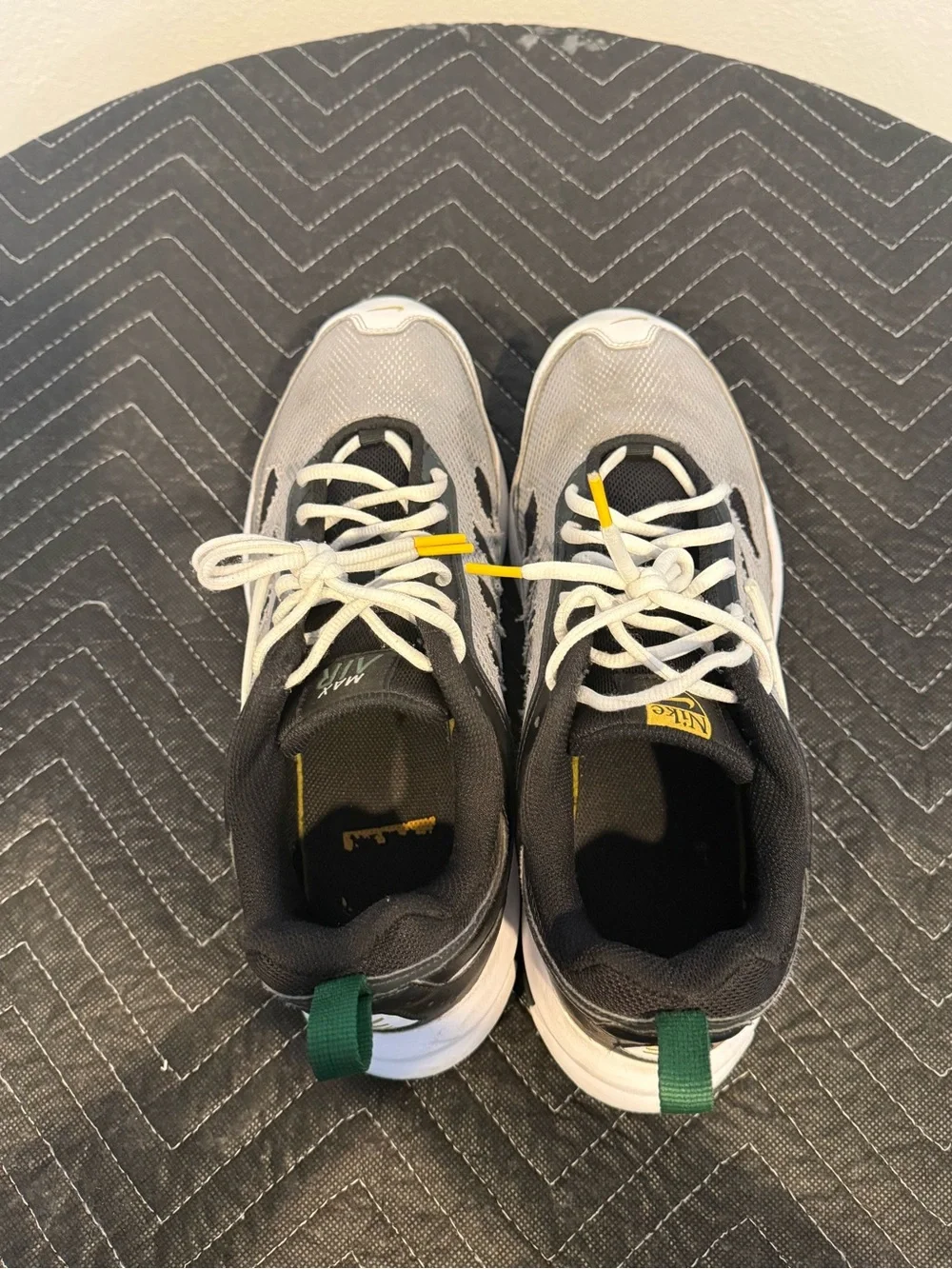Nike AP Air Max Running Shoes white, black and gorge green colorway. Size 11.5